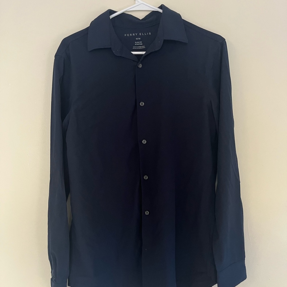 PERRY ELLIS Slim Fit Stretch Dress Shirt